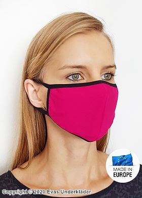 Face mask / mouth cover, single layer, red-pink color